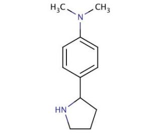 Dimethyl-(4-pyrrolidin-2-yl-phenyl)amine (CAS 298690-88-7) - chemical structure image