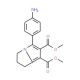Dimethyl 5-(4-aminophenyl)-2,3-dihydro-1H-pyrrolizine-6,7-dicarboxylate - chemical structure image