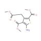 Dimethyl 5-amino-3-(2-methoxy-2-oxoethyl)thiophene-2,4-dicarboxylate (CAS 338393-14-9) - chemical structure image