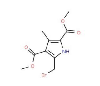Dimethyl 5-(bromomethyl)-3-methyl-1H-pyrrole-2,4-dicarboxylate - chemical structure image