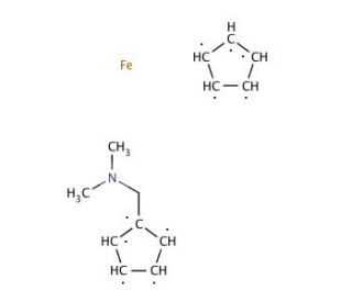 (Dimethylaminomethyl)ferrocene (CAS 1271-86-9) - chemical structure image