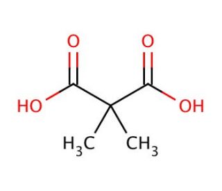 Dimethylmalonic acid (CAS 595-46-0) - chemical structure image