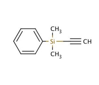 (Dimethylphenylsilyl)acetylene (CAS 17156-64-8) - chemical structure image
