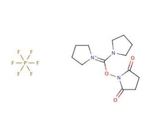 Dipyrrolidino(N-succinimidyloxy)carbenium hexafluorophosphate (CAS 207683-26-9) - chemical structure image