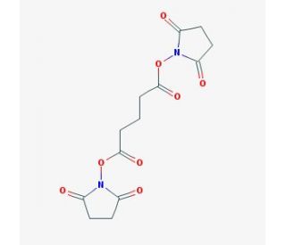 Disuccinimidyl glutarate (CAS 79642-50-5) - chemical structure image