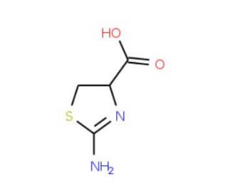 DL-2-Amino-2-thiazoline-4-carboxylic acid (CAS 2150-55-2) - chemical structure image