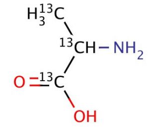 DL-Alanine-13C3 (CAS 144476-54-0) - chemical structure image