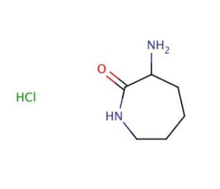 DL-&alpha;-Amino-&epsilon;-caprolactam hydrochloride (CAS 29426-64-0) - chemical structure image