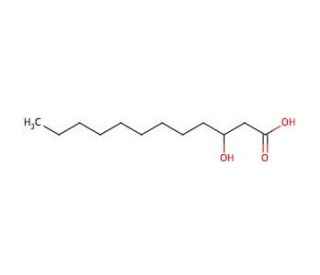 DL-&beta;-Hydroxylauric acid (CAS 1883-13-2) - chemical structure image