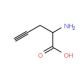 DL-Propargylglycine (CAS 64165-64-6) - chemical structure image