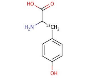 DL-Tyrosine-3-<sup>13</sup>C (CAS 93627-94-2) - chemical structure image