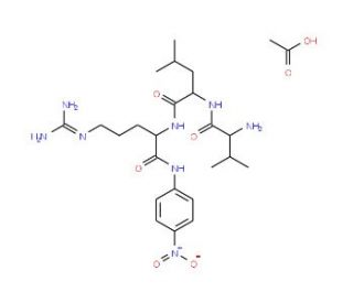 DL-Val-Leu-Arg p-Nitroanilide Acetate Salt (CAS 117961-23-6) - chemical structure image