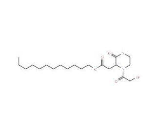 Dodecyl 2-[1-(2-bromoacetyl)-3-oxo-2-piperazinyl]acetate - chemical structure image