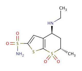 Dorzolamide (CAS 120279-96-1) - chemical structure image