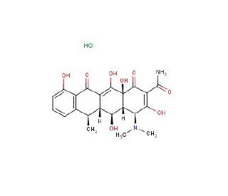 Doxycycline hydrochloride (CAS 100929-47-3) - chemical structure image