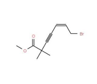 E-1-Bromo-6,6-dimethyl-6-methylcarboxylate-2-en-4-yne - chemical structure image