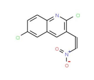E-2,6-Dichloro-3-(2-nitro)vinylquinoline (CAS 182050-35-7) - chemical structure image