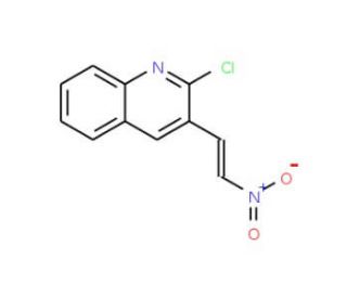 E-2-Chloro-3-(2-nitro)vinylquinoline (CAS 182050-12-0) - chemical structure image