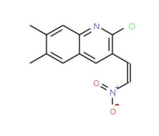 E-2-Chloro-6,7-dimethyl-3-(2-nitro)vinylquinoline (CAS 1031929-40-4) - chemical structure image