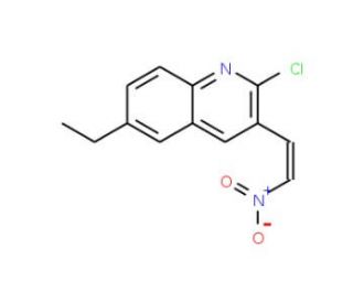 E-2-Chloro-6-ethyl-3-(2-nitro)vinylquinoline (CAS 1031929-21-1) - chemical structure image