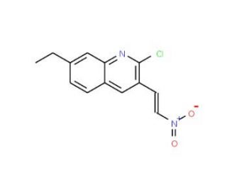 E-2-Chloro-7-ethyl-3-(2-nitro)vinylquinoline (CAS 1031929-24-4) - chemical structure image
