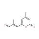 (E)-2-Methyl-3-(4-methyl-2-oxo-2H-pyran-6-yl)propenal (CAS 87424-82-6) - chemical structure image