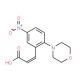 (E)-3-(2-Morpholino-5-nitrophenyl)-2-propenoic acid - chemical structure image