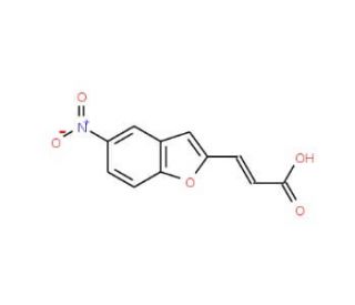(E)-3-(5-Nitro-1-benzofuran-2-yl)-2-propenoic acid - chemical structure image