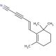 (E)-5-(2,6,6-Trimethyl-1-cyclohexen-1-yl)-pent-4-en-2-ynenitrile (CAS 173214-57-8) - chemical structure image