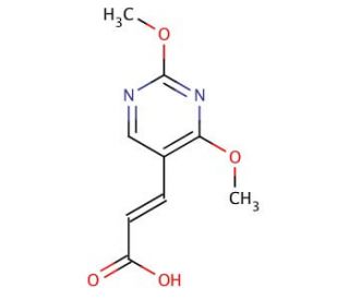 E-5-(2-Carboxyvinyl)-2,4-dimethoxypyrimidine (CAS 119923-27-2) - chemical structure image