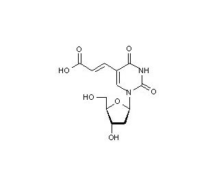 E-5-(2-Carboxyvinyl)-2&prime;-deoxyuridine (CAS 74131-06-9) - chemical structure image