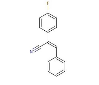 E-&alpha;-(4-Fluorophenyl)cinnamonitrile (CAS 2558-28-3) - chemical structure image