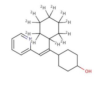 (E/Z)-2-[2-(Cyclohexyl-d11)-2-(4-hydroxycyclohexyl)]vinylpyridine - chemical structure image