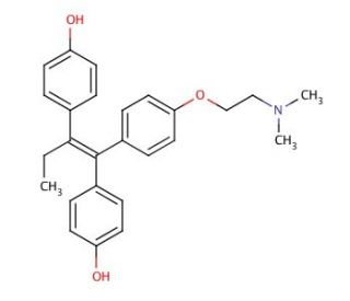 (E/Z)-4,4&prime;-Dihydroxy Tamoxifen - chemical structure image