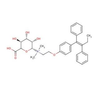 (E,Z)-Tamoxifen N-&beta;-D-Glucuronide (CAS 794450-92-3) - chemical structure image