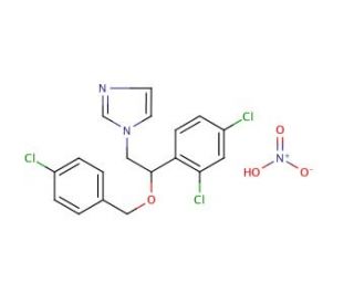 Econazole nitrate salt (CAS 24169-02-6) - chemical structure image