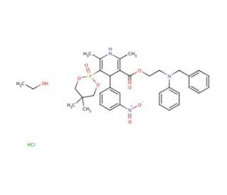 Efonidipine hydrochloride monoethanolate (CAS 111011-76-8) - chemical structure image