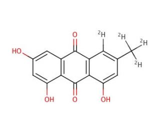 Emodin-d4 (CAS 132796-52-2) - chemical structure image