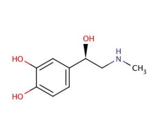(&minus;)-Epinephrine (CAS 51-43-4) - chemical structure image
