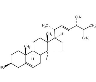Ergosterol (CAS 57-87-4) - chemical structure image