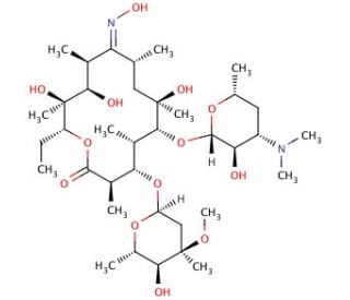 Erythromycin A oxime - chemical structure image