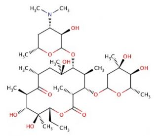 Erythromycin C (CAS 1675-02-1) - chemical structure image