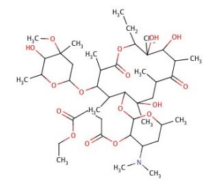 Erythromycin ethyl succinate (CAS 1264-62-6) - chemical structure image