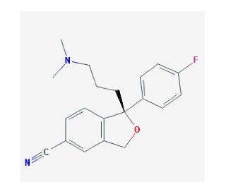 Escitalopram (CAS 128196-01-0) - chemical structure image
