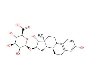 Estriol 16&alpha;-(&beta;-D-glucuronide) (CAS 1852-50-2) - chemical structure image