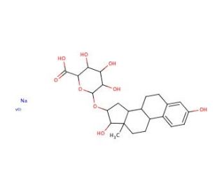 Estriol 16&alpha;-(&beta;-D-glucuronide) sodium salt (CAS 1852-44-4) - chemical structure image