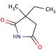 Ethosuximide (CAS 77-67-8) - chemical structure image