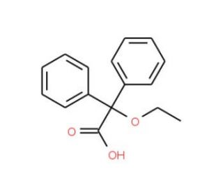 ethoxy(diphenyl)acetic acid (CAS 7495-45-6) - chemical structure image