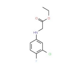 Ethyl [(3-chloro-4-fluorophenyl)amino]acetate (CAS 2344-98-1) - chemical structure image