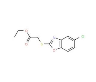 Ethyl [(5-chloro-1,3-benzoxazol-2-yl)thio]acetate - chemical structure image